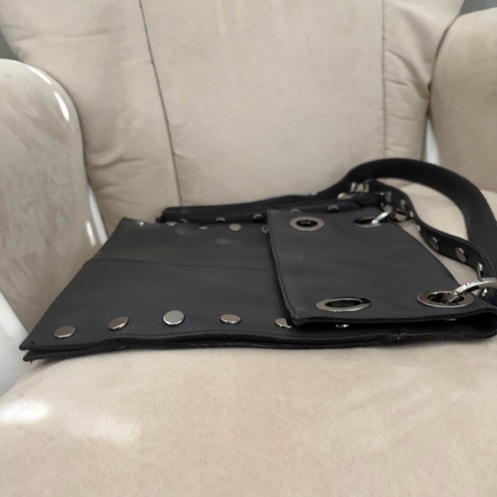 Hammitt Large Montana Adjustable Black Leather Shoulder/Crossbody Bag - Picture 15 of 16